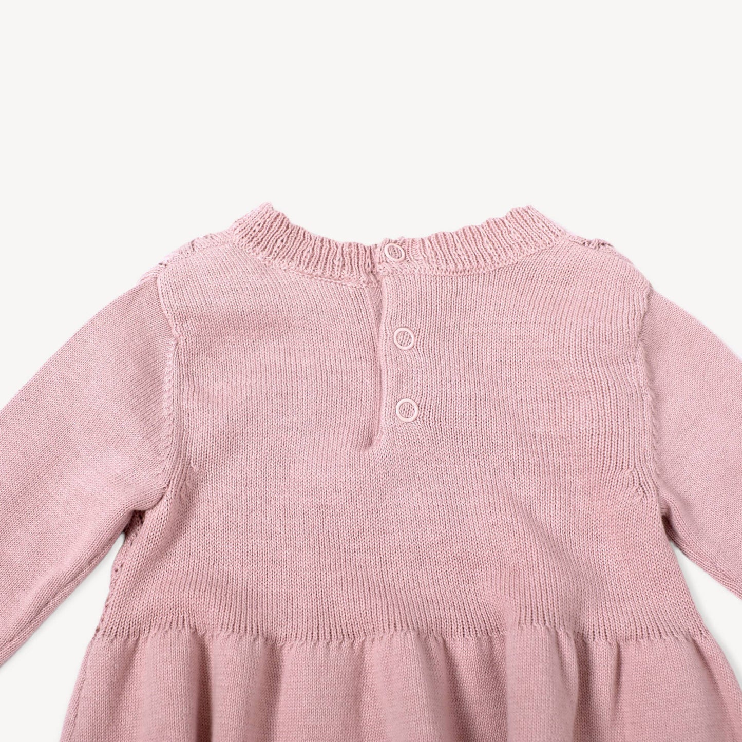 Pointelle Sweater Knit Dress - Rose