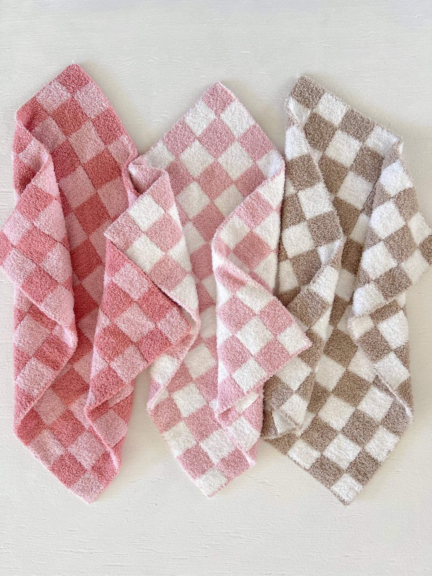 Check Mini Blanket, Pink