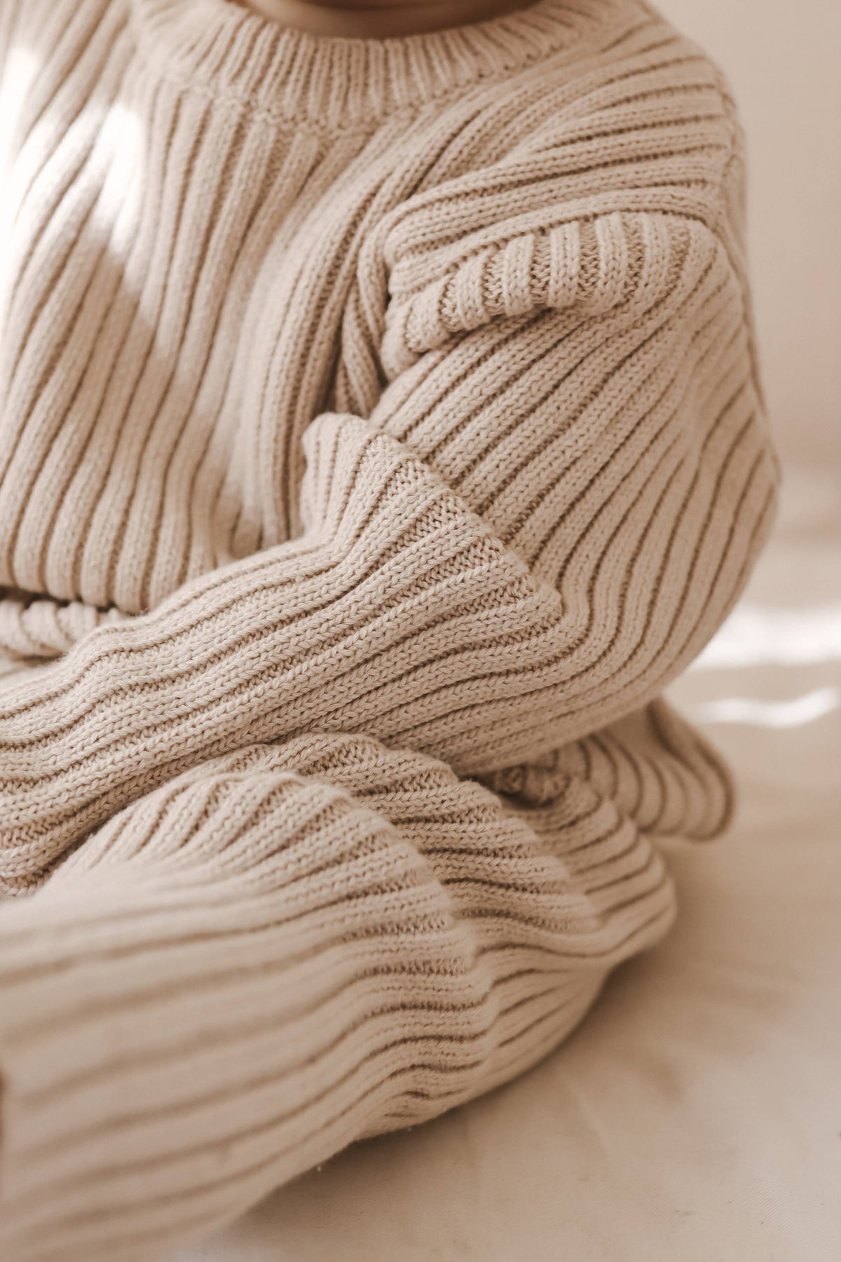 Chunky Pullover/Legging Set - Beige