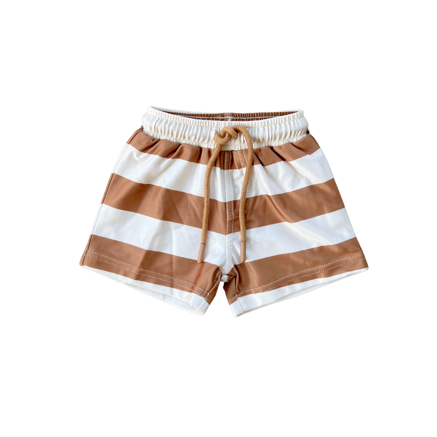 Swim Shorts - Stripe in Toffee