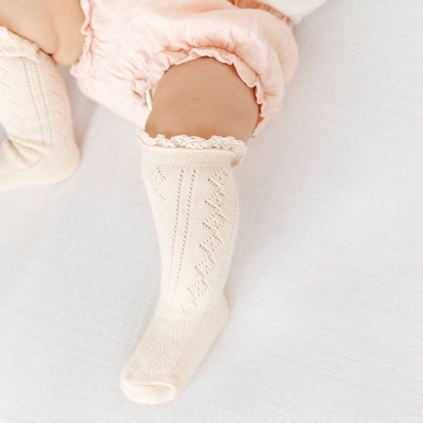 Fancy Knee High Socks Vanilla