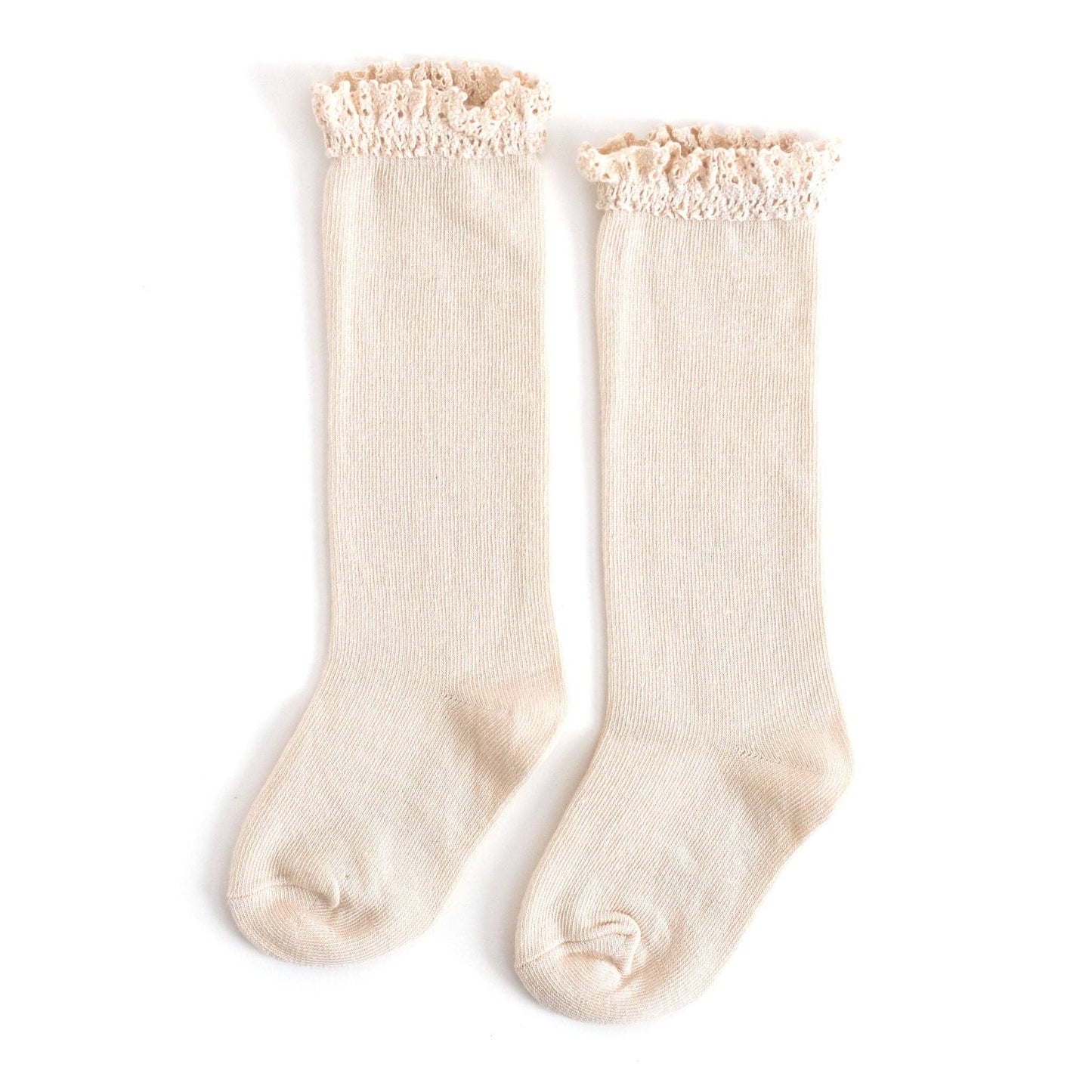 Vanilla Lace Top Knee High Socks