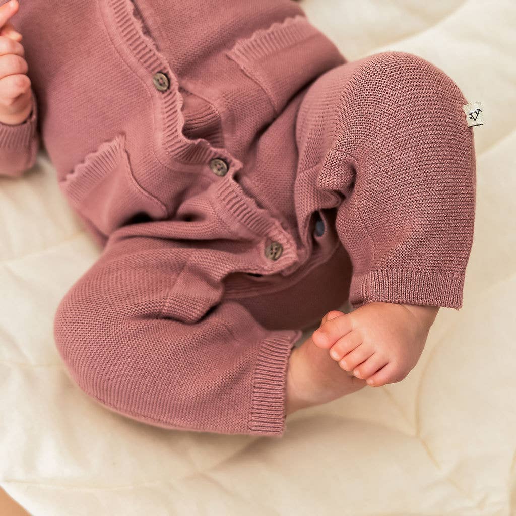 Chunky Knit Jumpsuit - Mauve