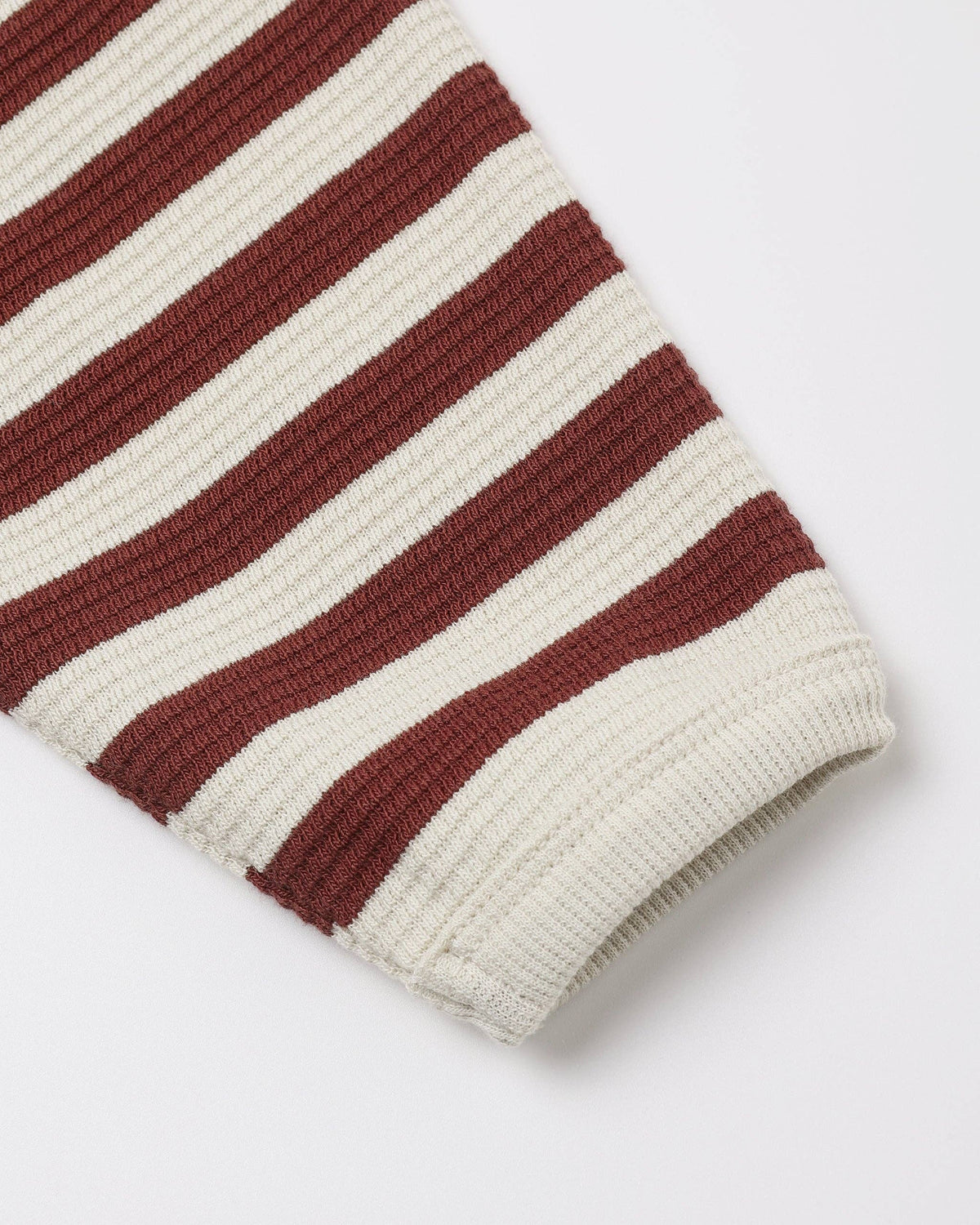 Waffle Slouch Set - Cherry Stripe