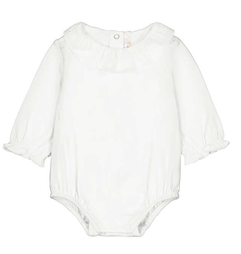 Mayoral Collared Onesie White
