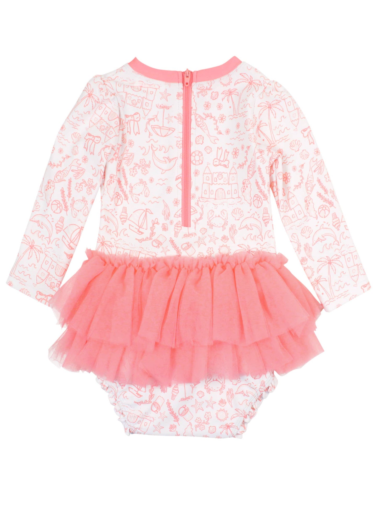 Rash Guard Suit Tulle Skirted - Seaside