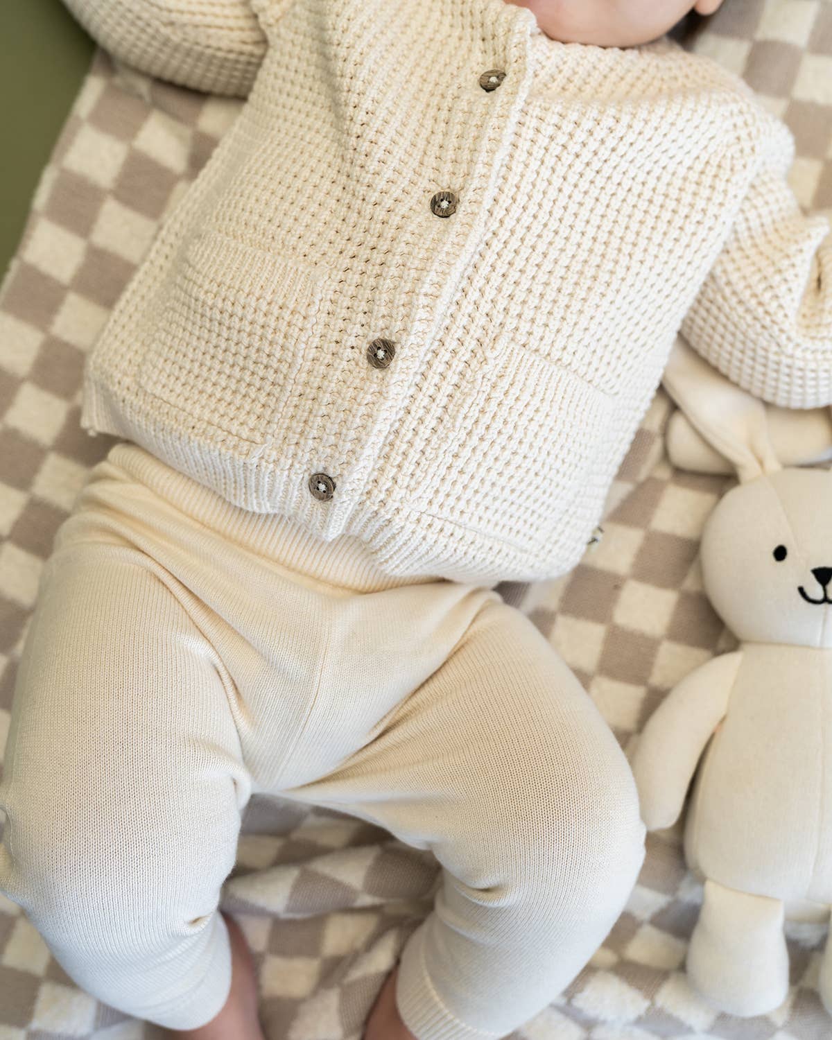 Organic Sweater Knit Pants - Natural