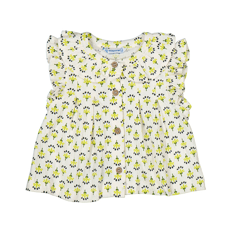 Mayoral - Pistachio Floral Blouse