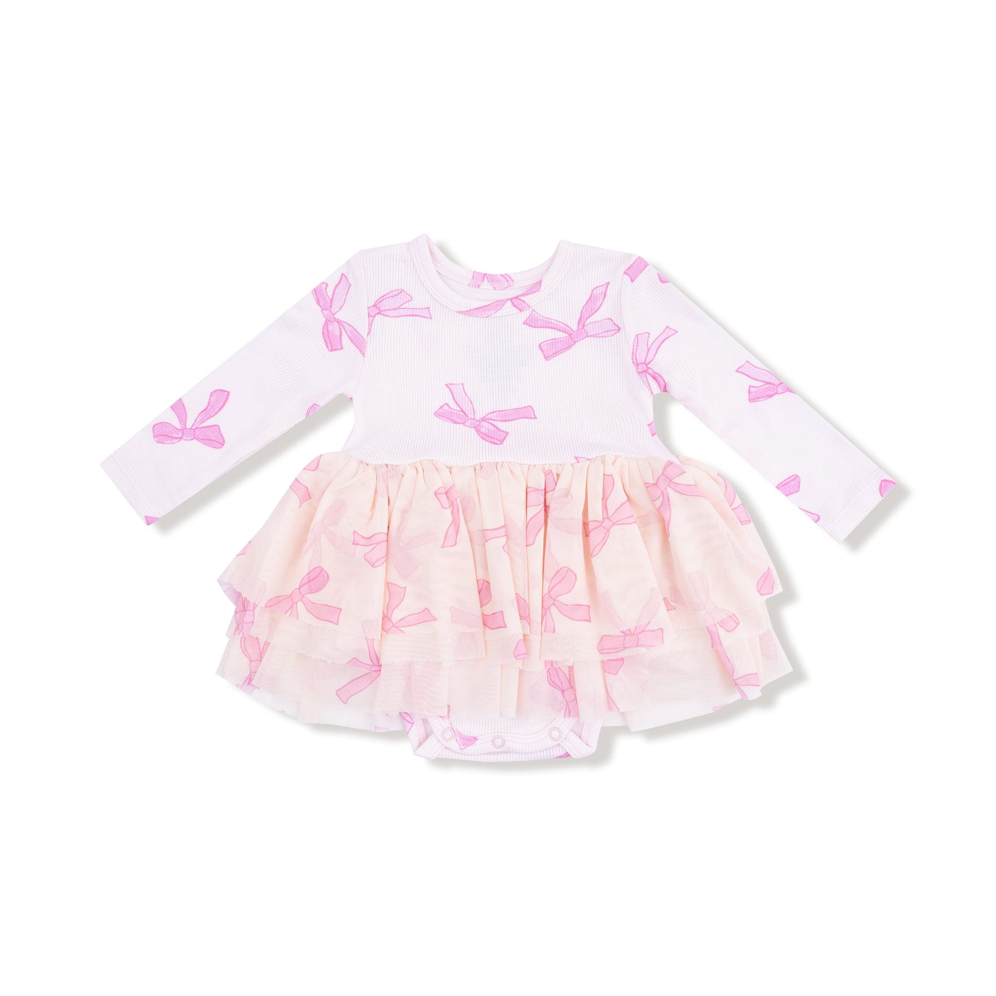 Pretty Bows - L/s Tutu Bodysuit