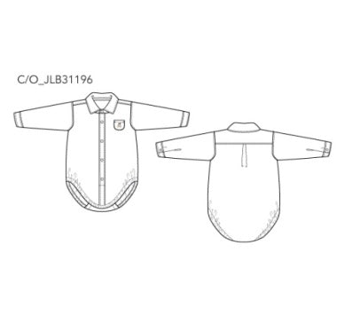 J&J Collared Bodysuit - Bear Icon