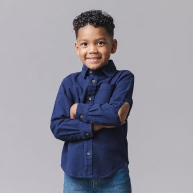 H&H Shacket Patch Flannel - Navy