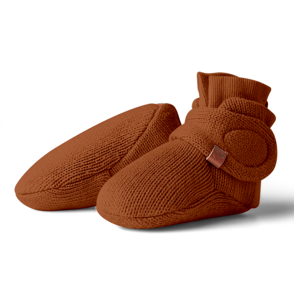 goumikids - Knit Cotton Baby Stay-On Boots - Clay
