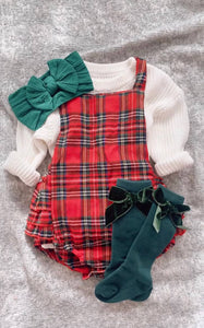 Plaid Christmas Romper