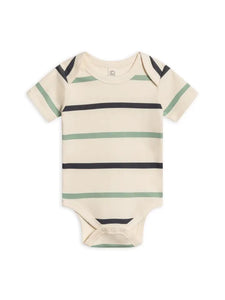 Organic Baby Afton Bodysuit - Navy/Jade