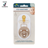 Itzy Soother™ Natural Rubber Paci Sets: Coconut + Toast