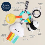 Bitzy Busy Ring™ Teething Activity Toy: Bunny