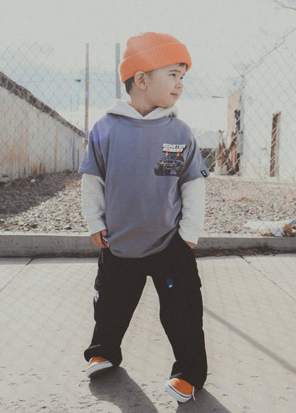 Solid Black Cargo Jeans