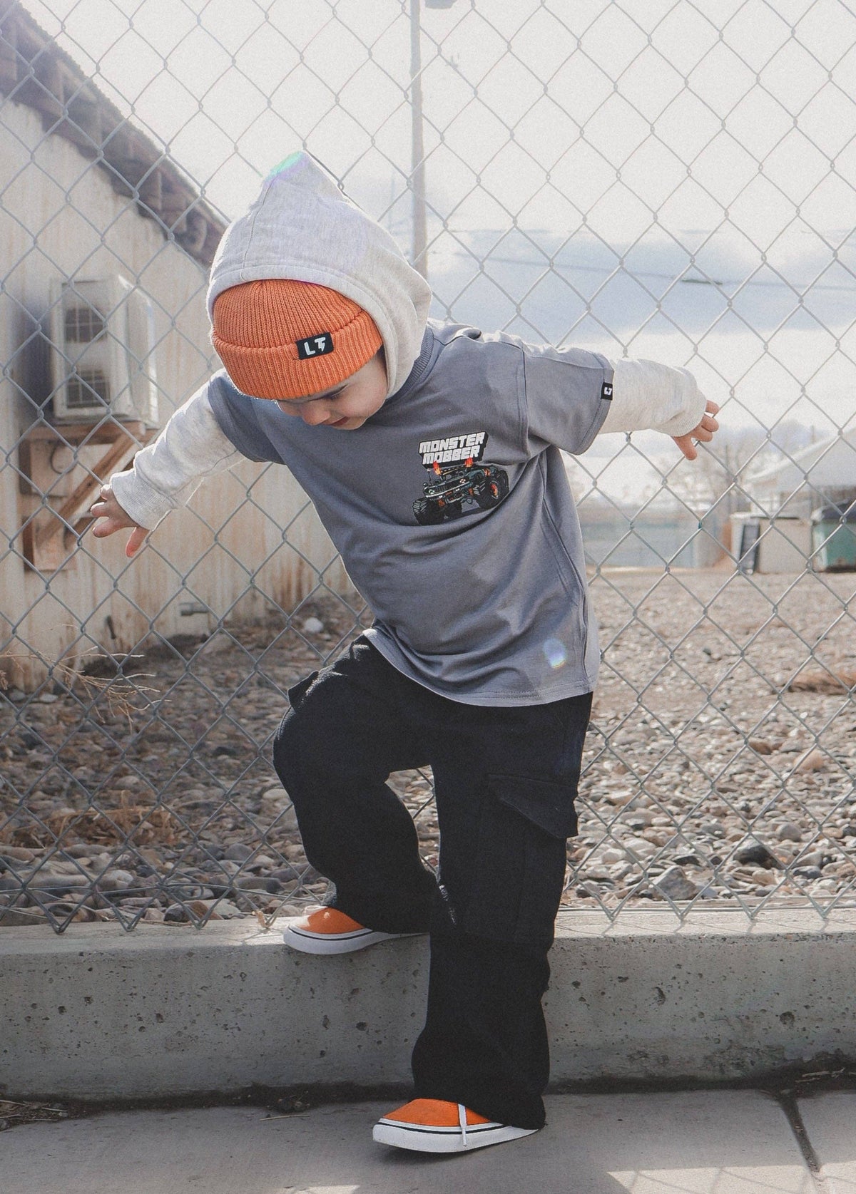 Solid Black Cargo Jeans