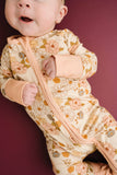 Cozy Floral Bamboo Sleeper: Newborn