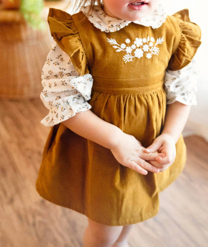 Corduroy Pinafore Dress Set