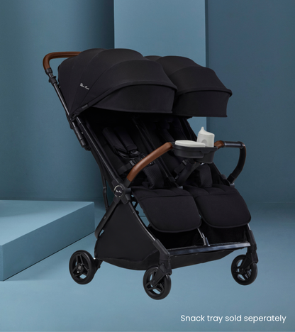 Silver Cross Jet Double Travel Stroller-Black