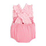 Bow Pink Check Swimsuit