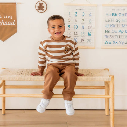 Teddy Bear Stripe Sweatshirt