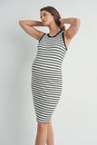 Striped Bodycon Dress Maternity