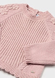 Mayoral - Pink Embroidered Sweater