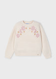 Mayoral - Knit Embroidered Sweater - Cream