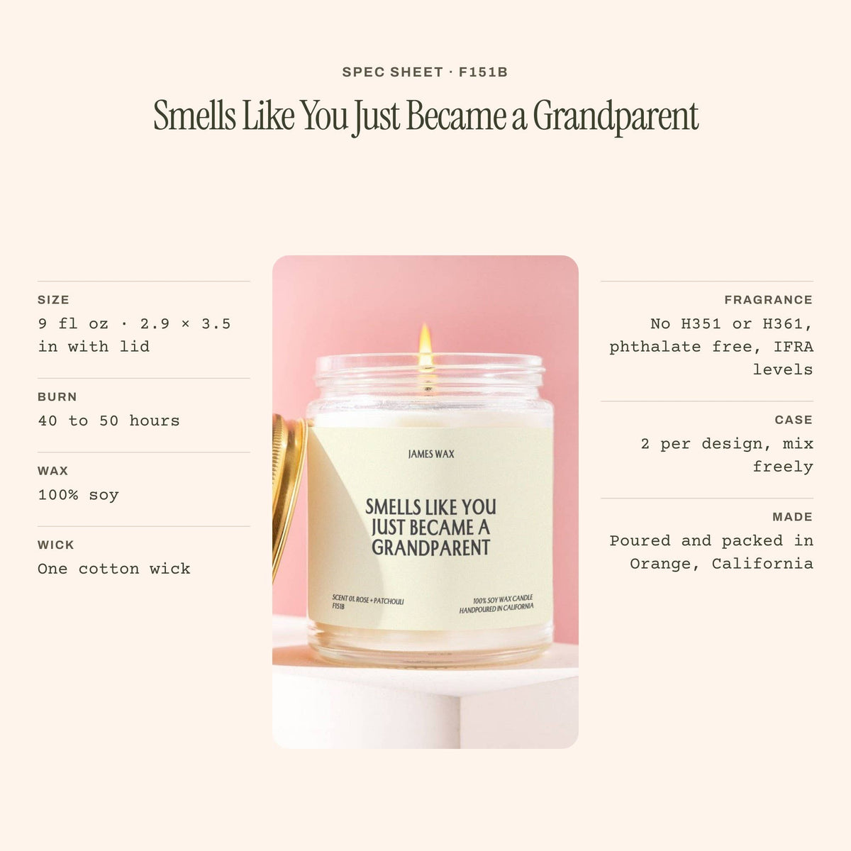 New Grandparent Candle