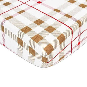 Plaid Cotton Crib Sheet