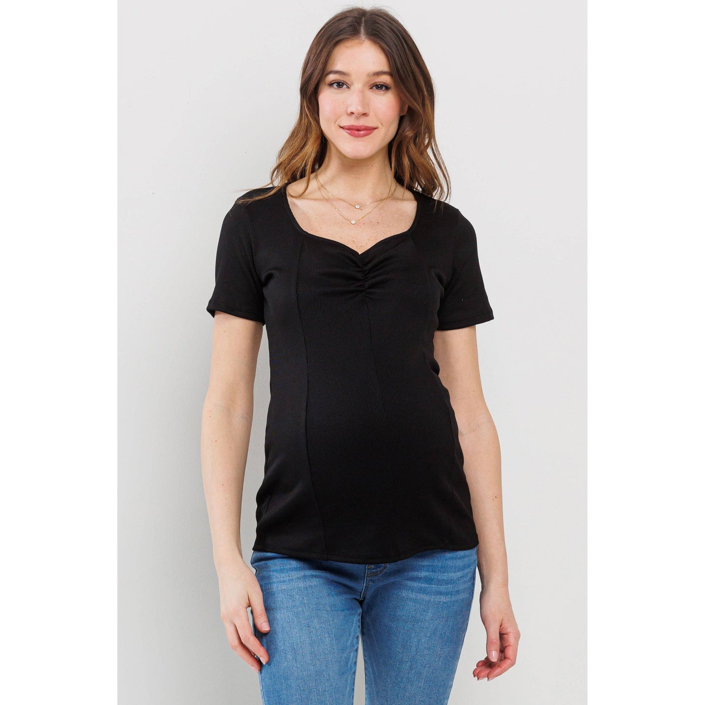 Ribbed SS Top Maternity