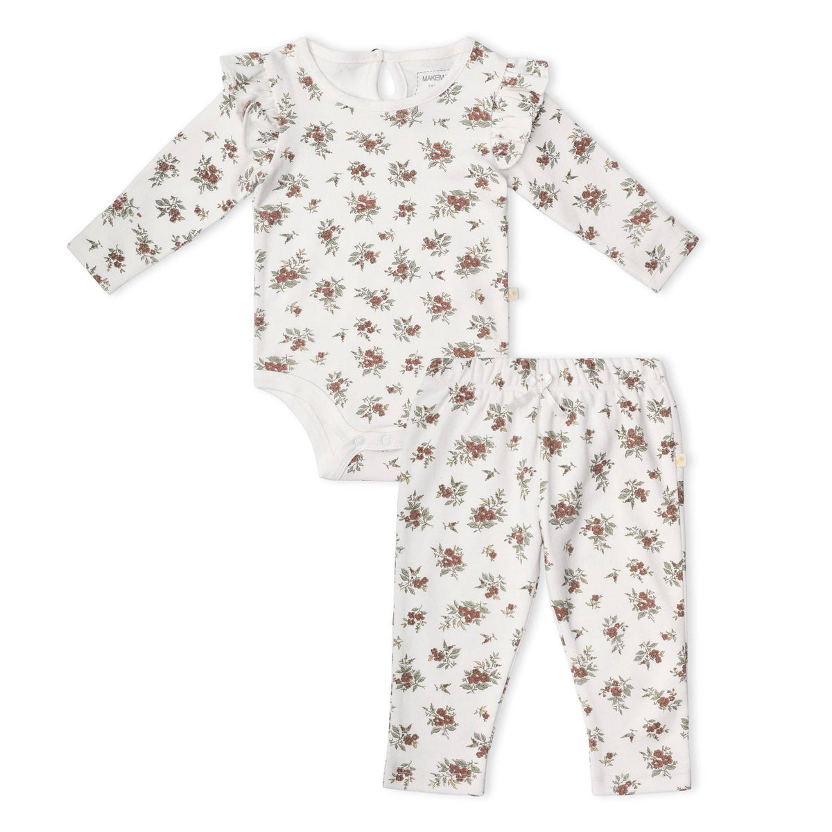 Org. Bodysuit/Pants Set - Berry