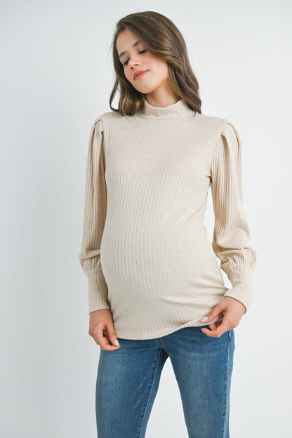 Puff Sleeve Maternity Top