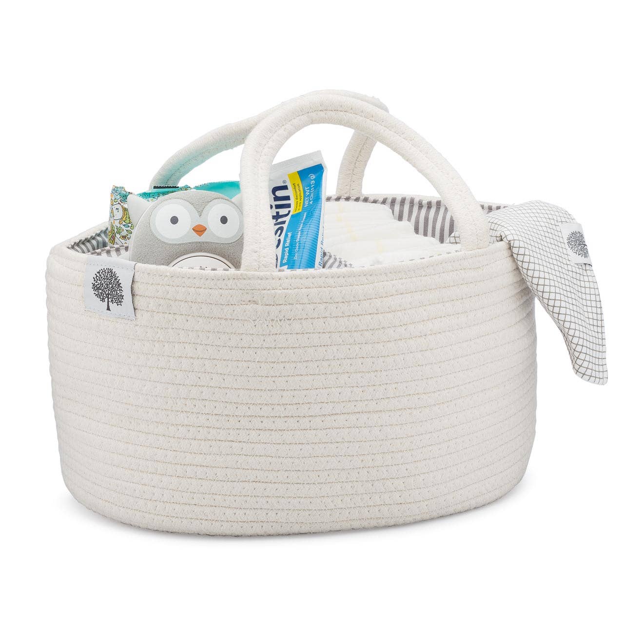 Rope Diaper Caddy - White