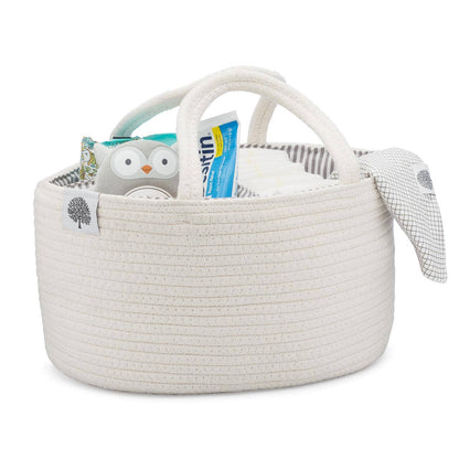 Rope Diaper Caddy - White