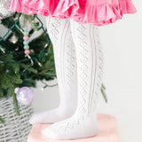 Little Stocking Co. - Fancy Knit Tights - White