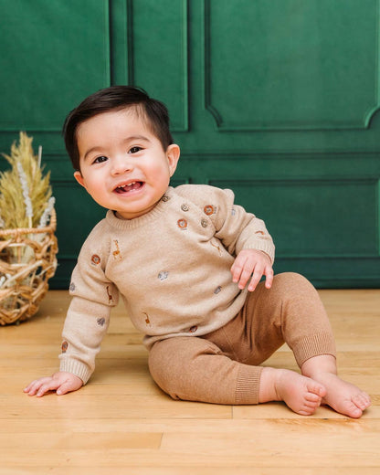 Oat Baby Sweater - Safari