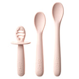 Ali+Oli - Ali+Oli (3-pc) Multi Stage Spoon Set for Baby (Blush) 6m+