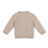 Viverano Organics - Moose Applique Raglan Baby Pullover Sweater (Organic Cotton): Oat Heather / 18-24M