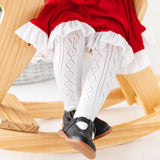 Little Stocking Co. - Fancy Knit Tights - White