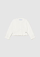 White knit cardigan