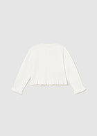 White knit cardigan
