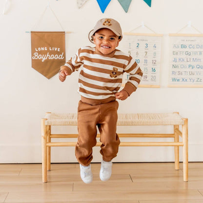 Teddy Bear Stripe Sweatshirt