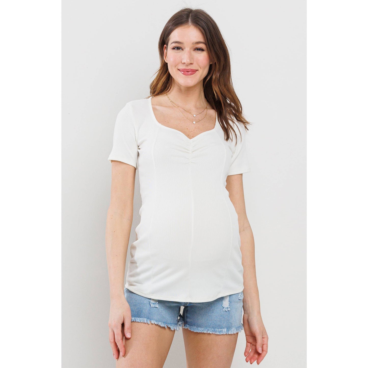 Ribbed SS Top Maternity