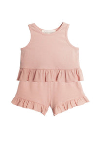 Pink Petals Two Piece Short Short Set