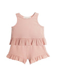 Pink Petals Two Piece Short Short Set