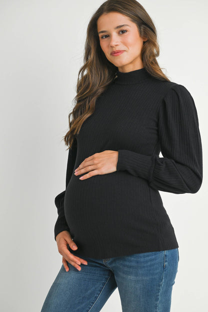 Puff Sleeve Maternity Top