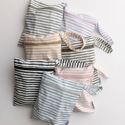 The Grayson Long Sleeve Bib - Brush Stripes